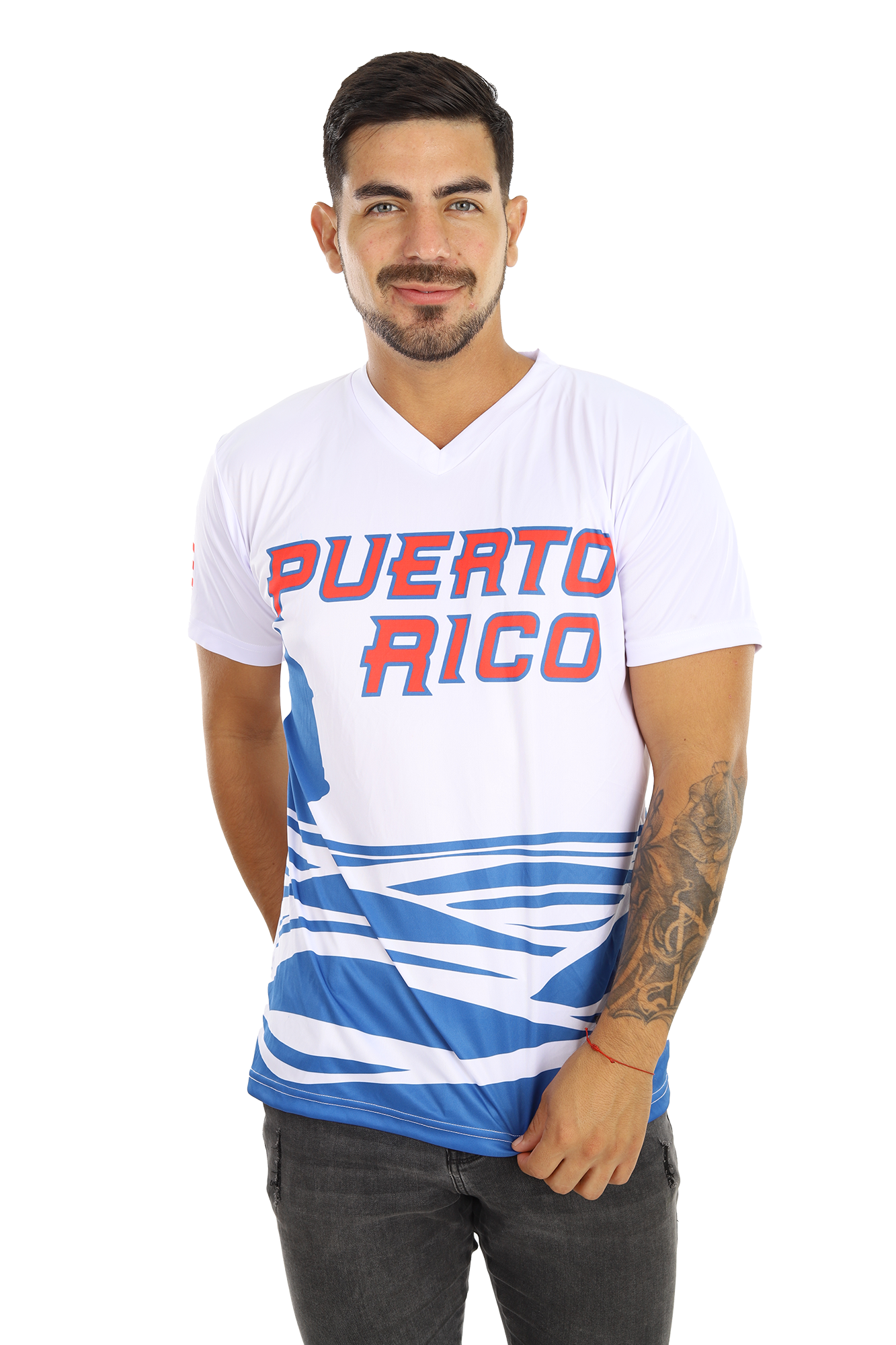 Puerto Rico Las Olas Blue T-Shirt – El Morro & Wave Design