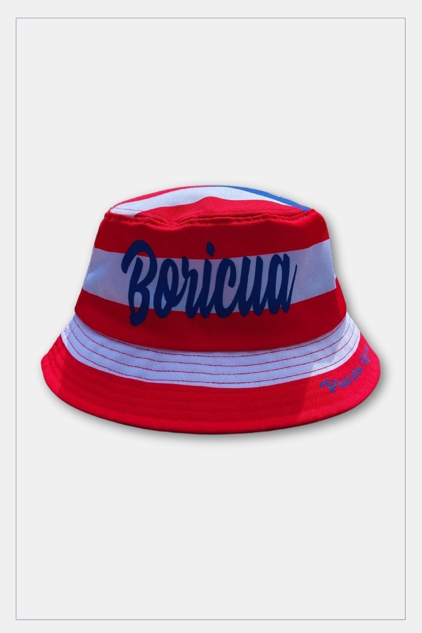 Puerto Rico Bucket Hats Red Blue - Tainowears NYC