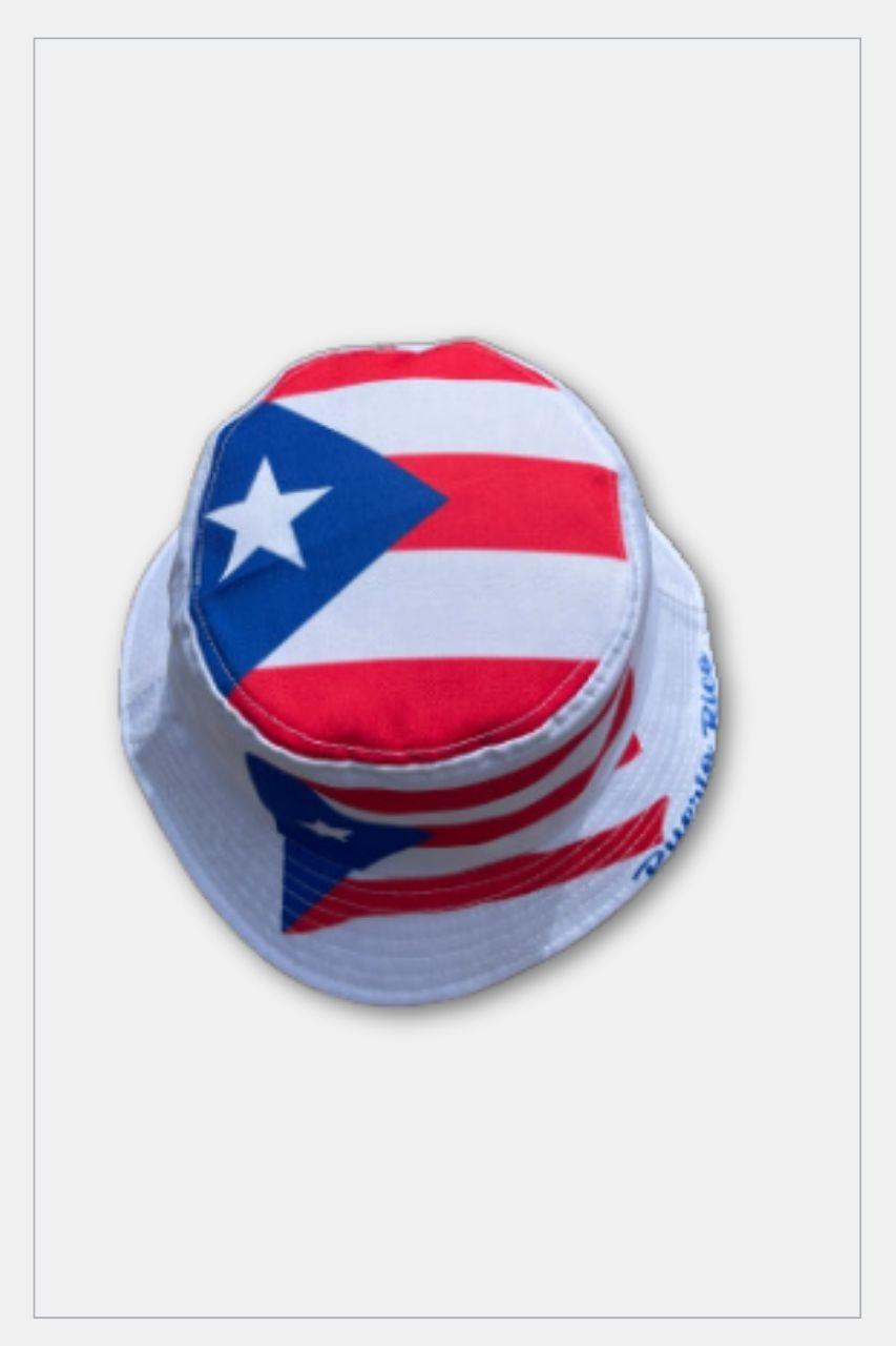 Puerto Rico Bucket Hats White - Tainowears NYC