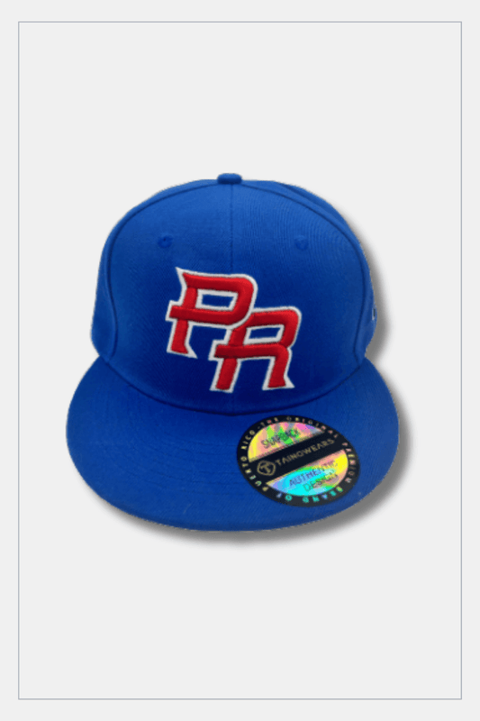 Puerto Rico Caps Exclusive Design BLUE PR Red Flag - Tainowears NYC