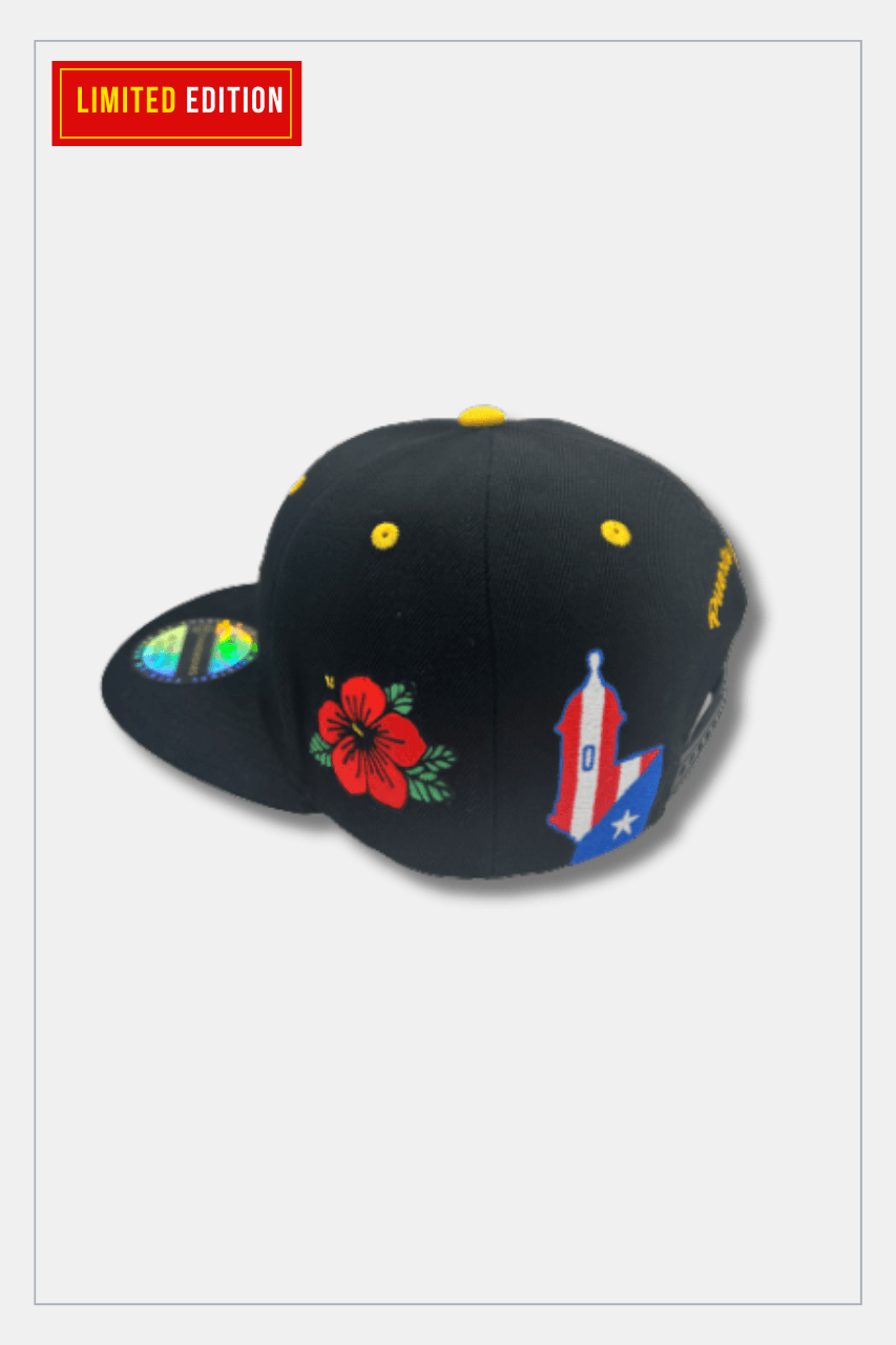 Puerto Rico Caps Exclusive Design PR Black - Tainowears NYC