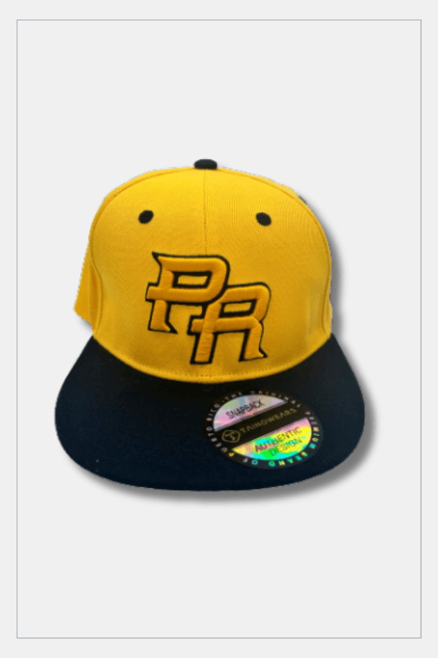 Puerto Rico Caps Exclusive Design PR Golden Yellow Black - Tainowears NYC