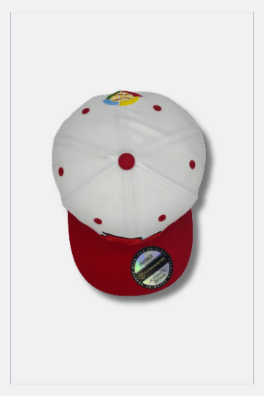 Puerto Rico Caps Exclusive Design White Red PR Red - Tainowears NYC