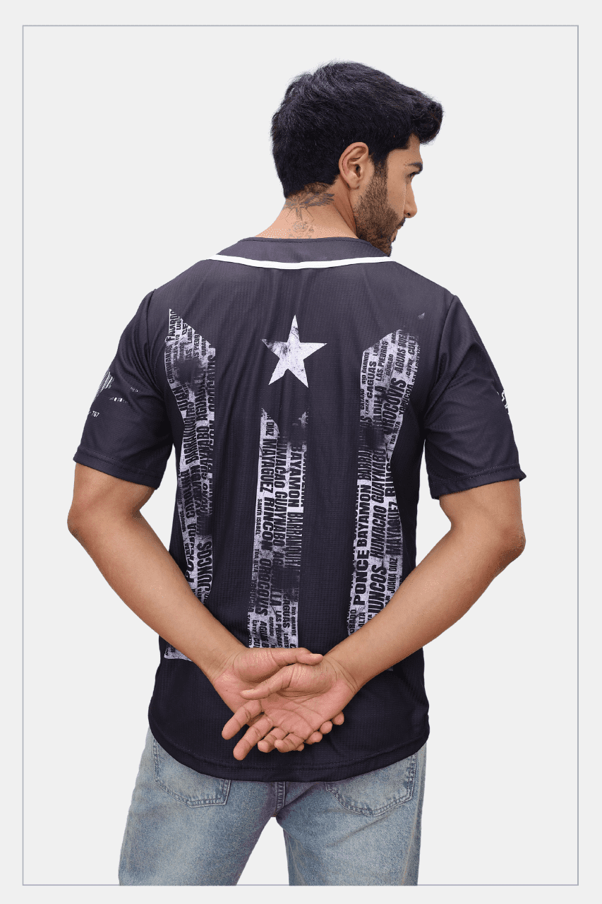 Puerto Rico Jersey Black - Tainowears NYC