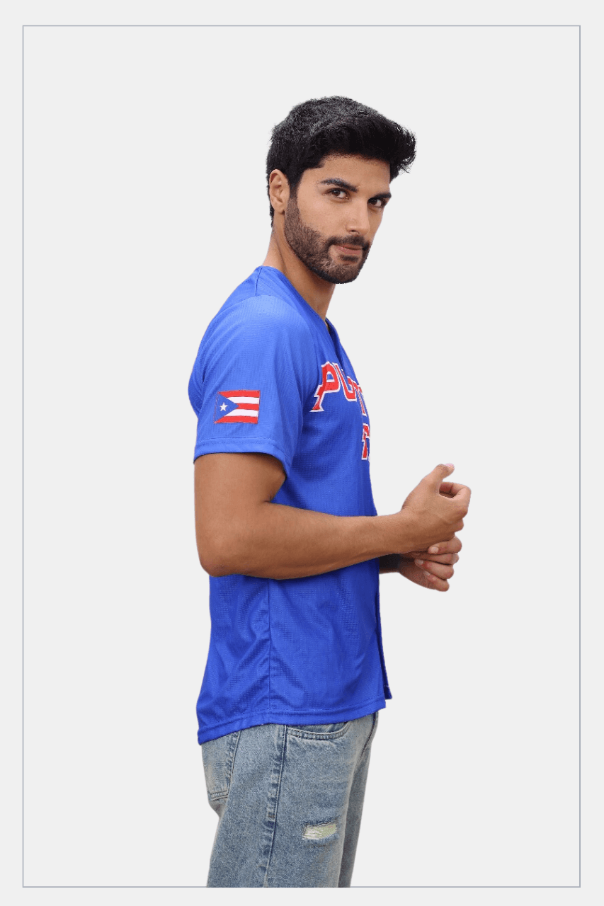 Puerto Rico Jersey Boricua 21 blue - Tainowears NYC