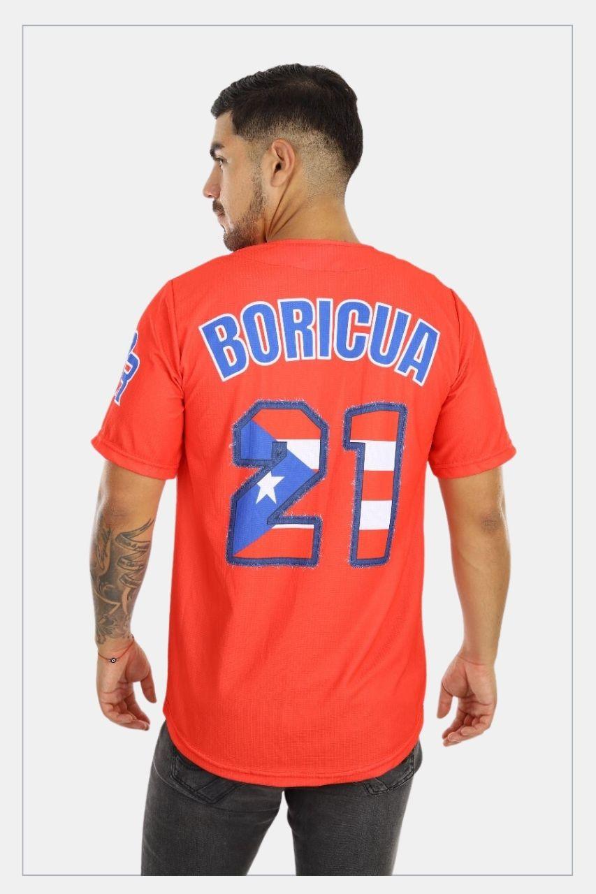 Puerto Rico Jersey Boricua 21 Red - Tainowears NYC