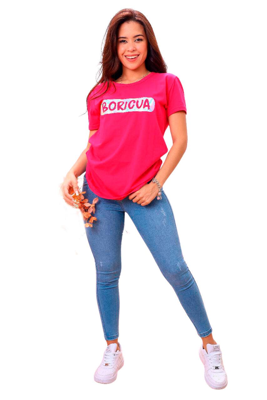 Puerto Rico t-shirt, Pink Boricua - Tainowears NYC