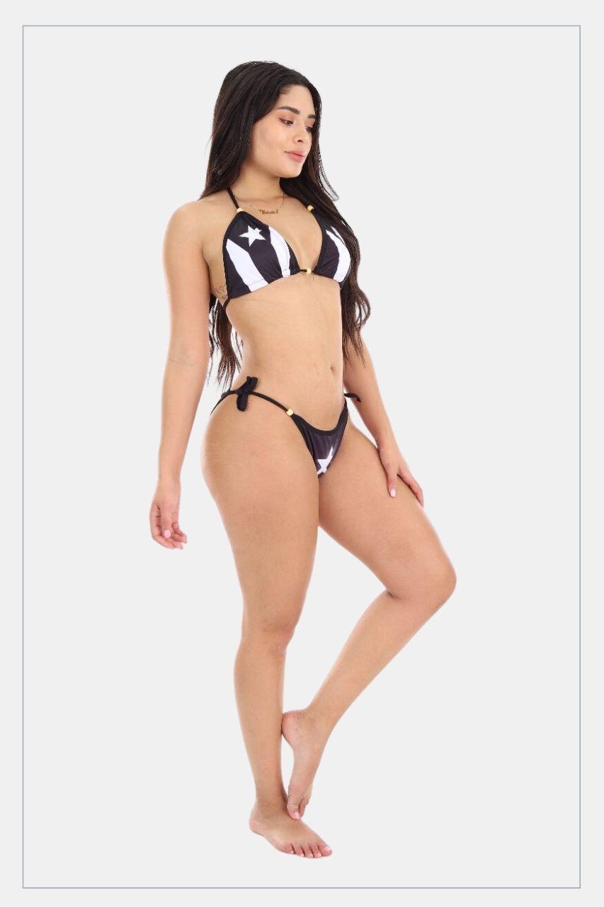 Women two pieces swinsuit Puerto Rican Blackout - Pre Order - Tainowears NYC