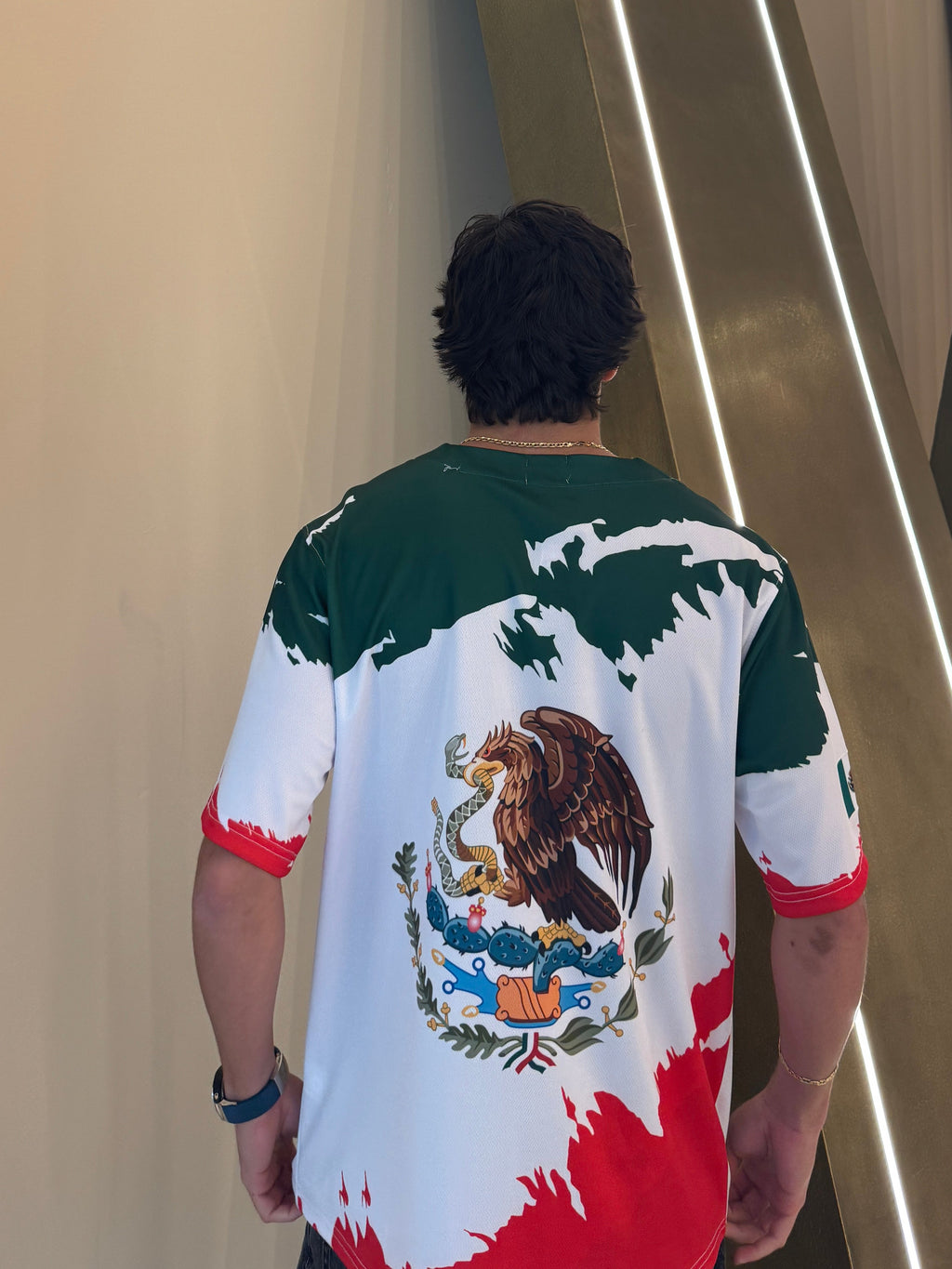 Mexico Embroidered Baseball Jersey –  Eagle Design, Unisex #52