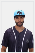 Puerto Rico PR Turquoise Black Flat Brim Snapback Hat – Embroidered Cap