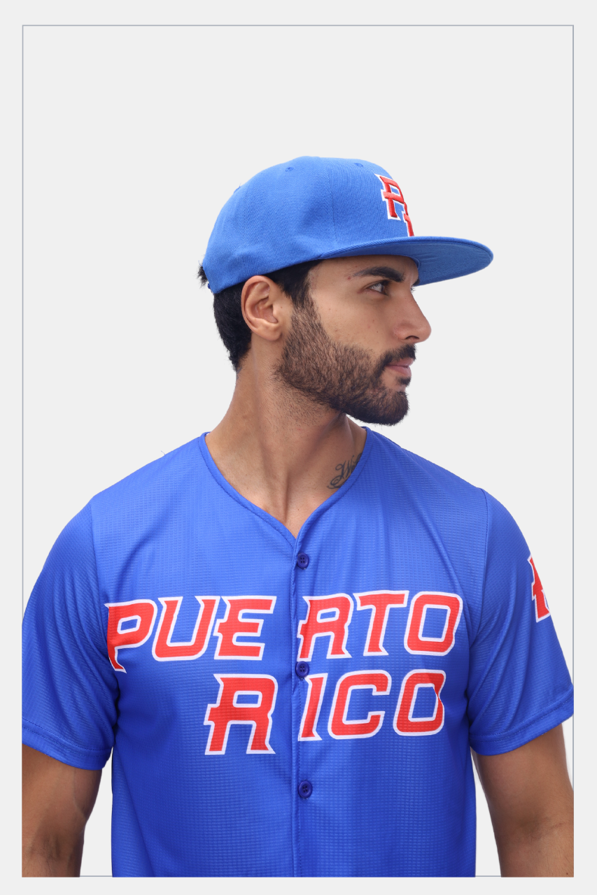 Puerto Rico Blue PR Flat Brim Snapback Hat – Coquí Embroidered Cap