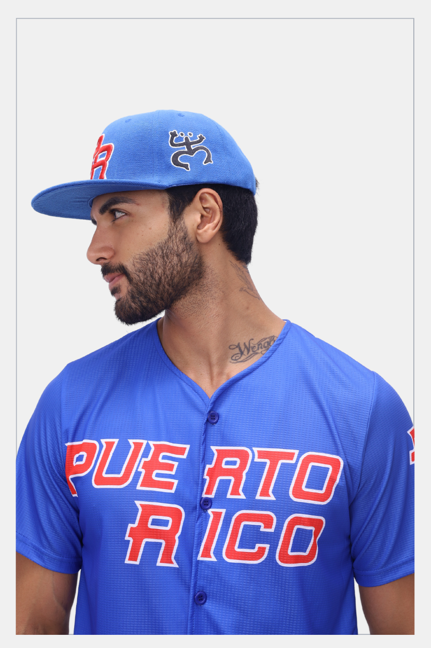 Puerto Rico Blue PR Flat Brim Snapback Hat – Coquí Embroidered Cap