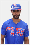 Puerto Rico Caps - Snapback Blue Red Olas PR White Exclusive Design