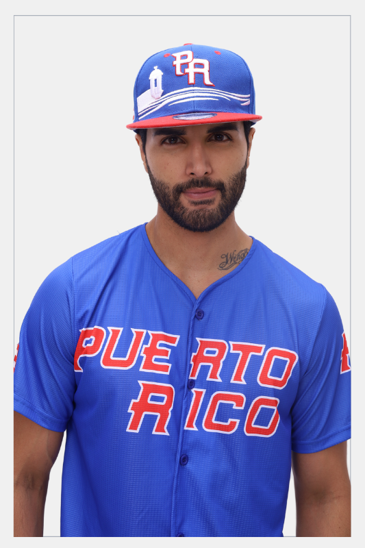 Puerto Rico Cap- Blue Red Olas PR Classic SnapBack