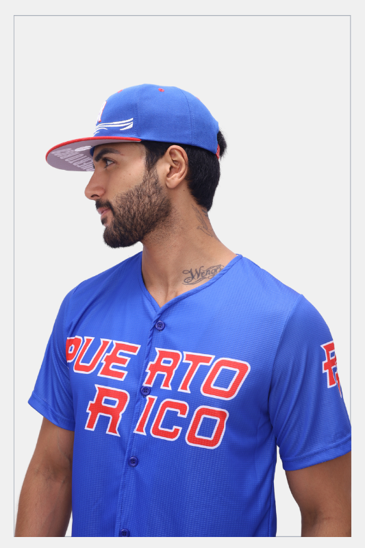 Puerto Rico Cap- Blue Red Olas PR Classic SnapBack