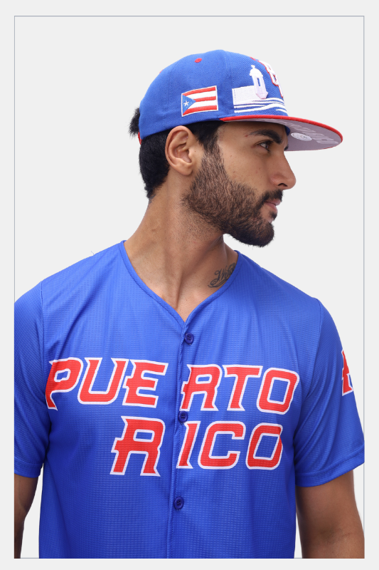 Puerto Rico Cap- Blue Red Olas PR Classic SnapBack