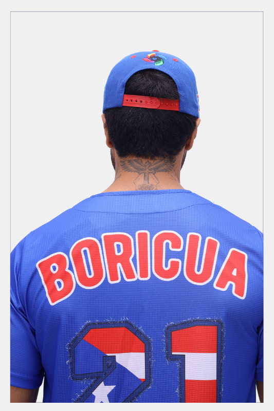 Puerto Rico Cap- Blue Red Olas PR Classic SnapBack