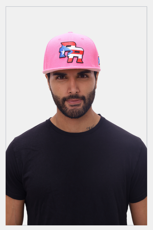 Puerto Rico Cap PR Flag Fucsia Fucsia Snapback one size fit all