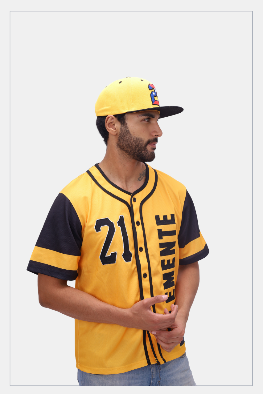 Puerto Rico 21 Yellow Black Flat Brim Snapback Hat – Flag Embroidered Cap