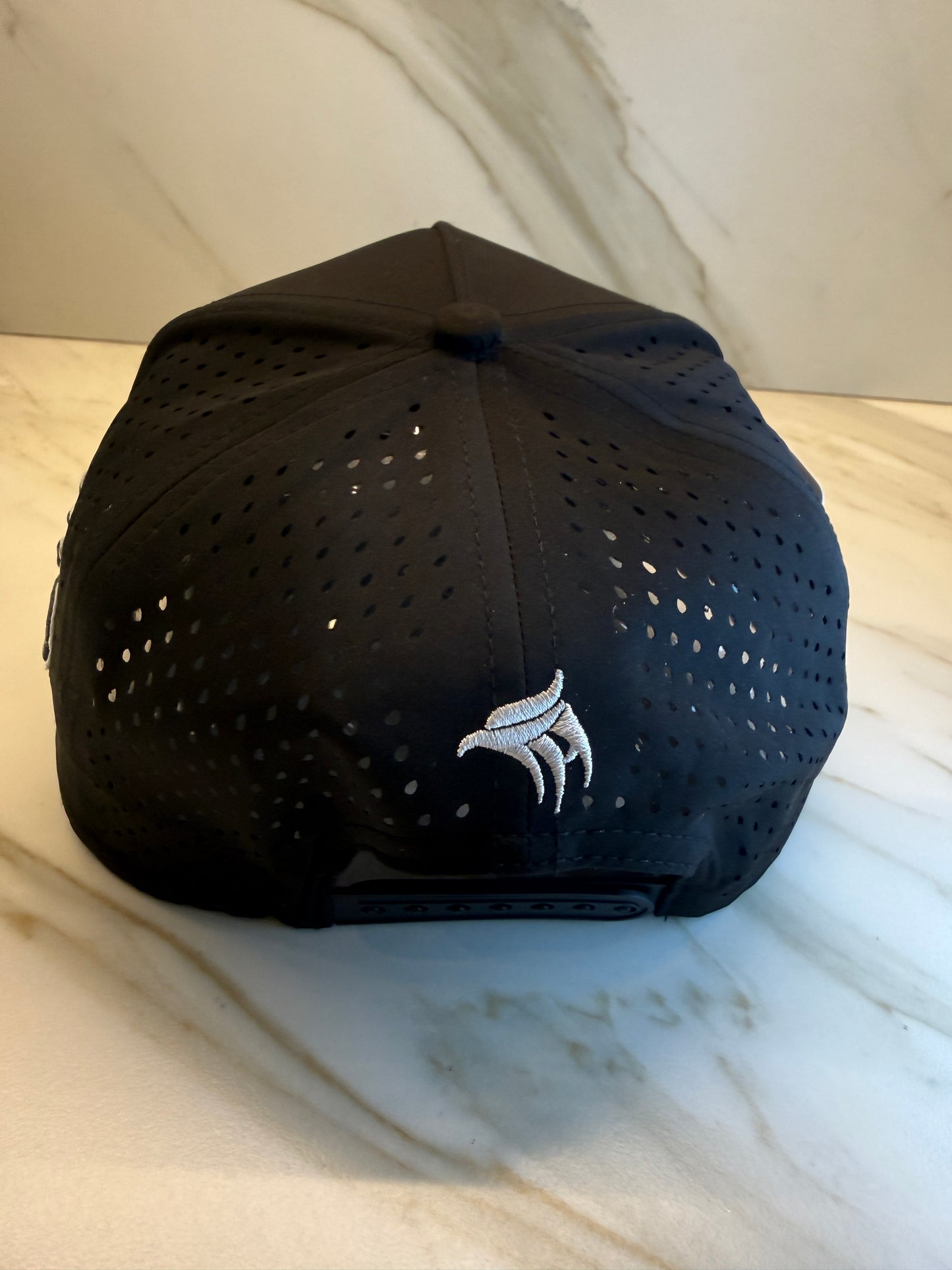 Puerto Rico Black Flag Water-Resistant Snapback Hat – Adjustable Perforated Cap