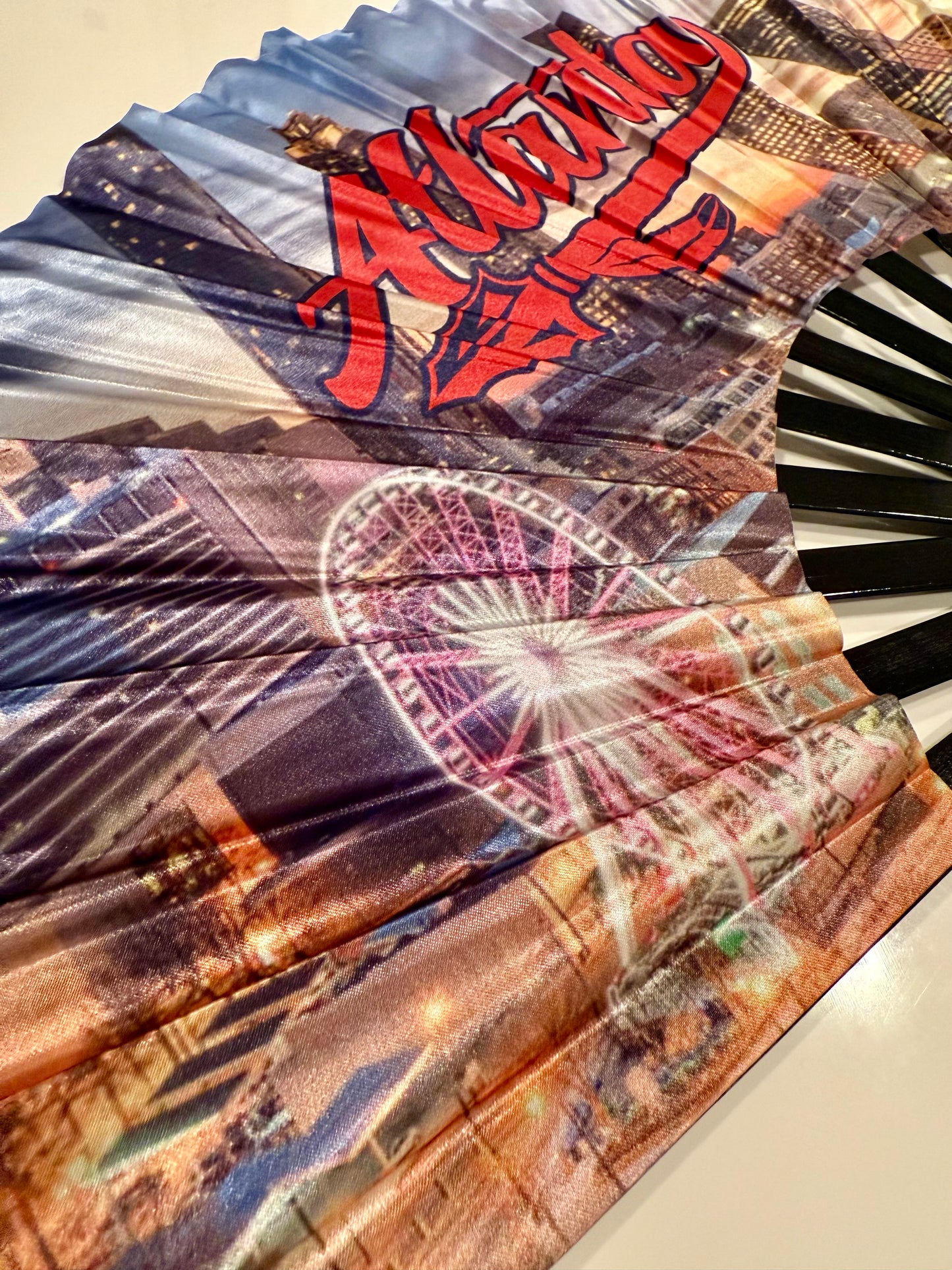 Atlanta Folding Fan – Premium Nylon & Bamboo | Tainowears®