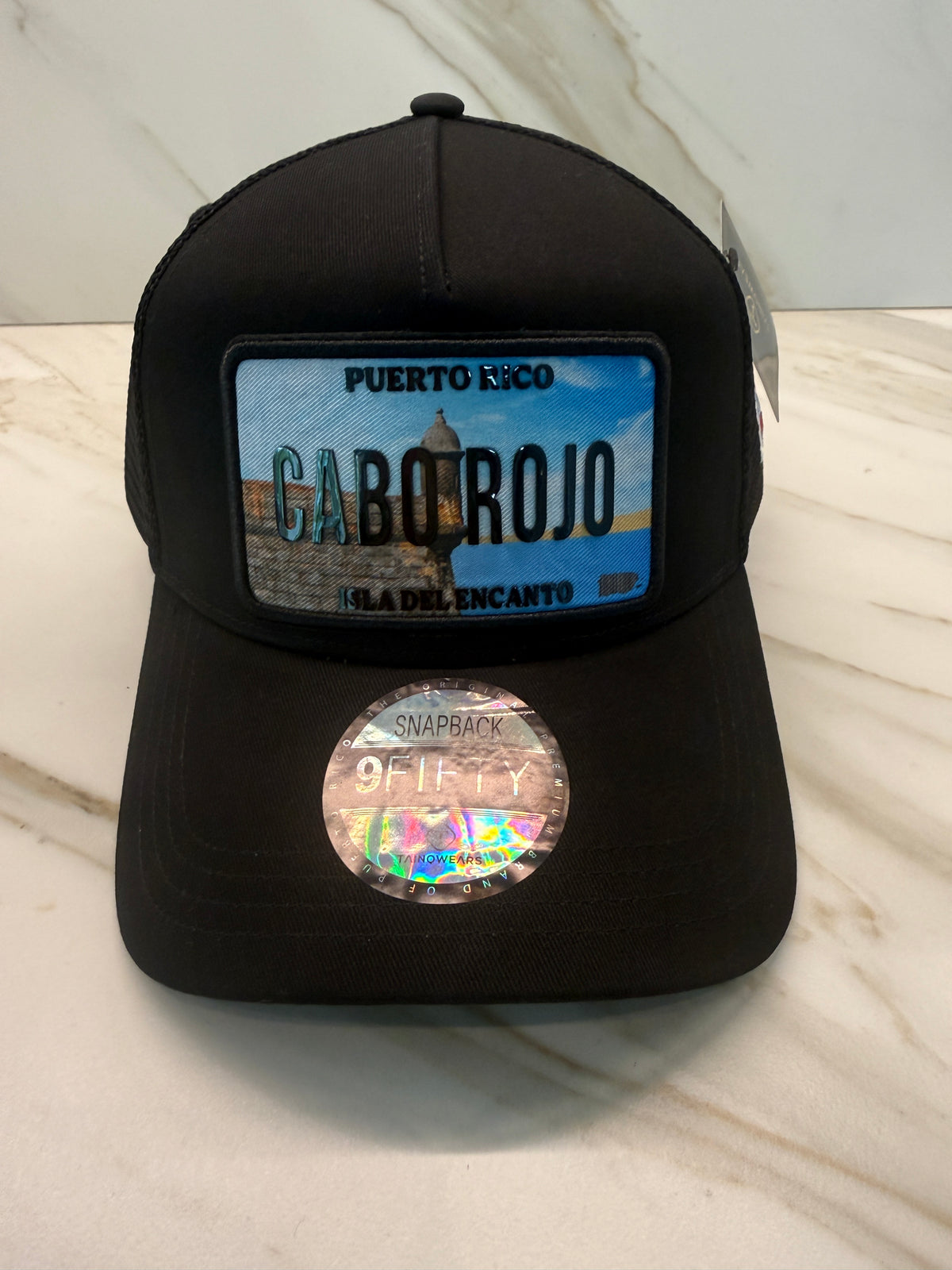 Puerto Rico Town Trucker Hat – TPU License Plate Patch Mesh Cap