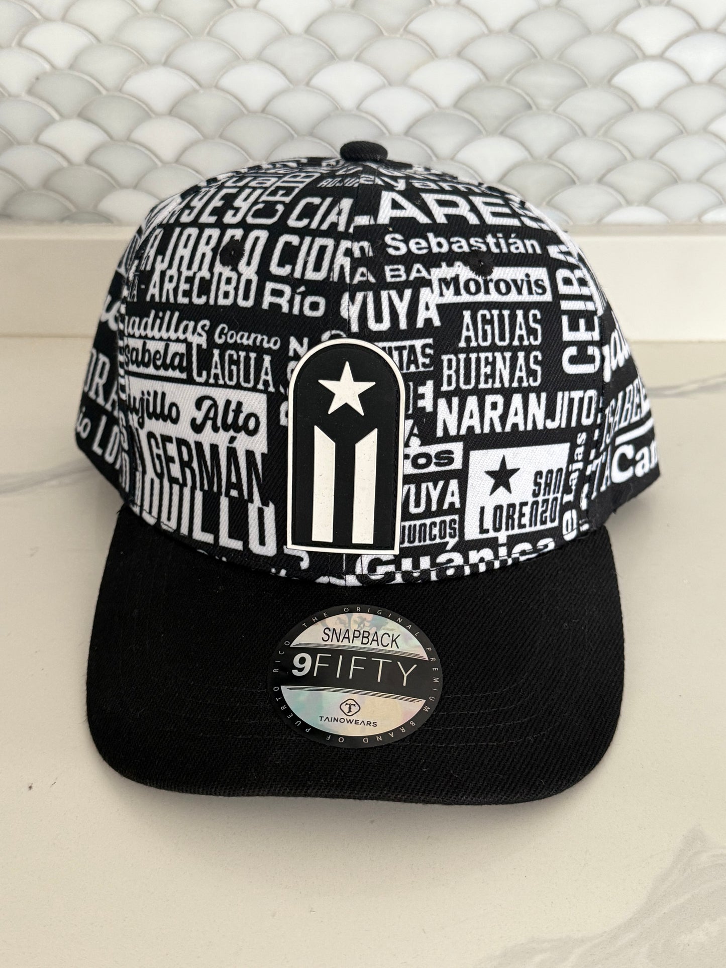 Puerto Rico 78 Pueblos Curved Brim Snapback Hat