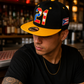 Puerto Rico 21 Black Yellow Flat Brim Snapback Hat – Flag Embroidered Cap