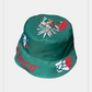 TAINOWEARS Mexico Bucket Hat – Green Design, Mexican Flag & Eagle, Sun Protection