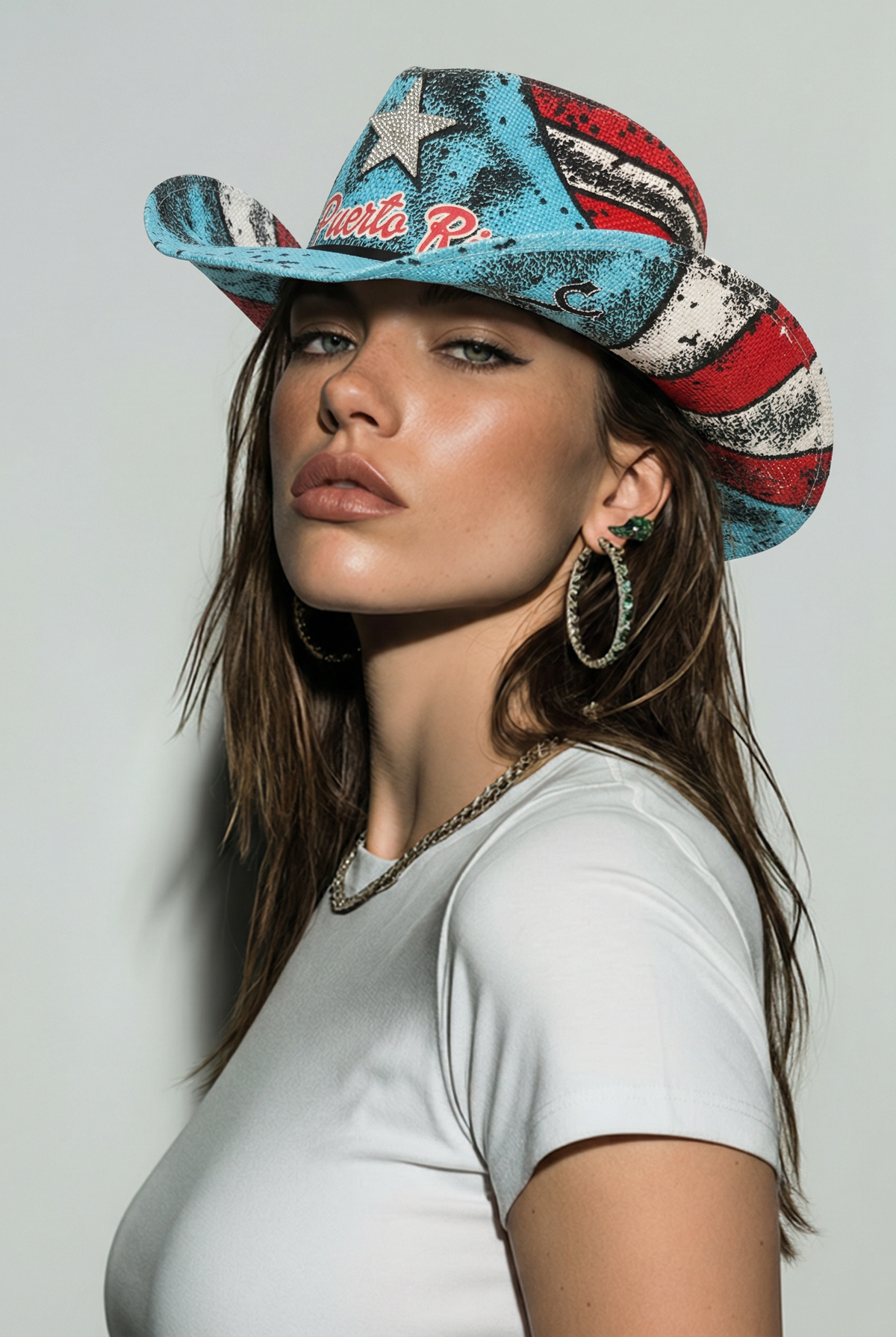 Boricua Vaquera PR Cowboy Hat – Puerto Rico Western Festival Straw Hat