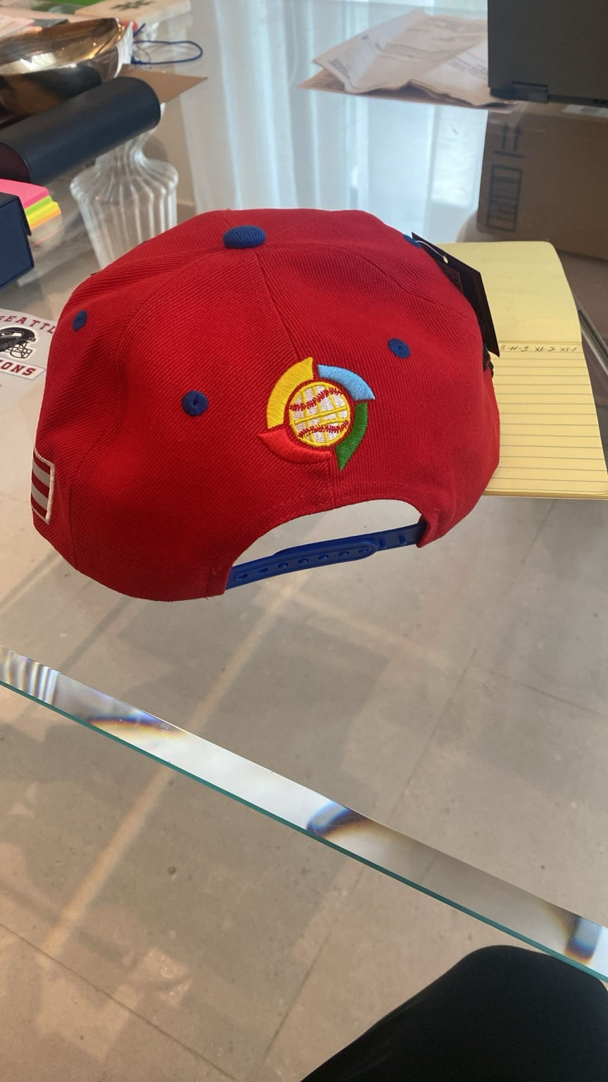 Puerto Rico PR Red & Blue Snapback Hat – Raised Embroidery with Flag and Coquí Patches