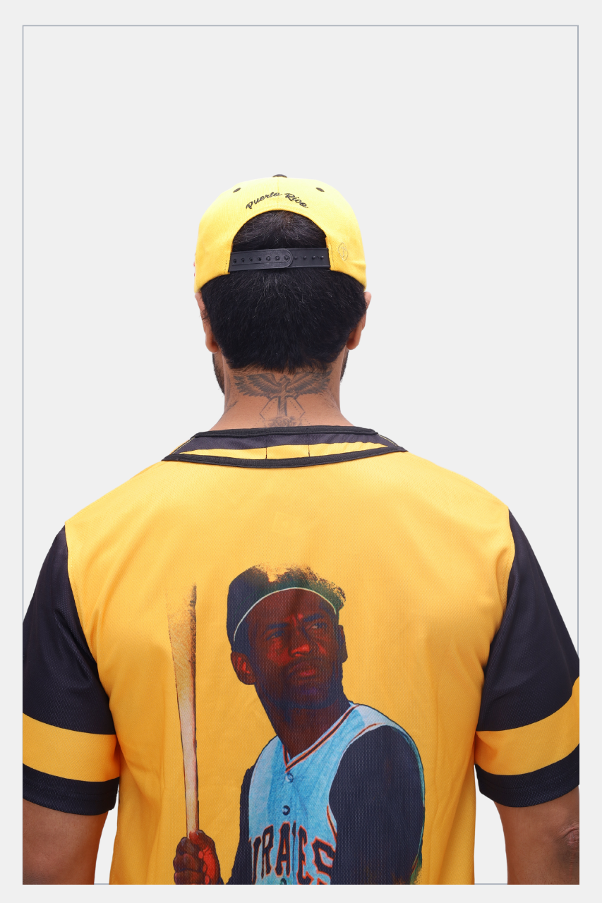 Puerto Rico Classic Hat – Gold PR Embroidered Black Yellow Snapback