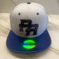 Puerto Rico Blue Metallic Hat - 5D Embroidered Flat Brim Snapback Cap