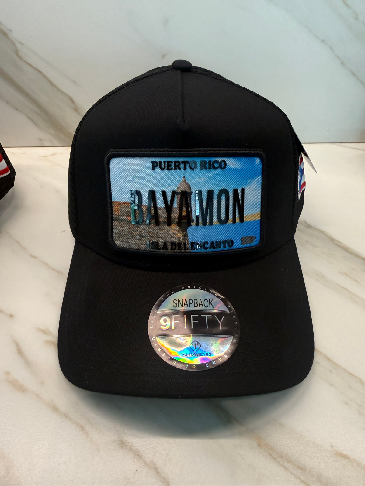 Puerto Rico Town Trucker Hat – TPU License Plate Patch Mesh Cap