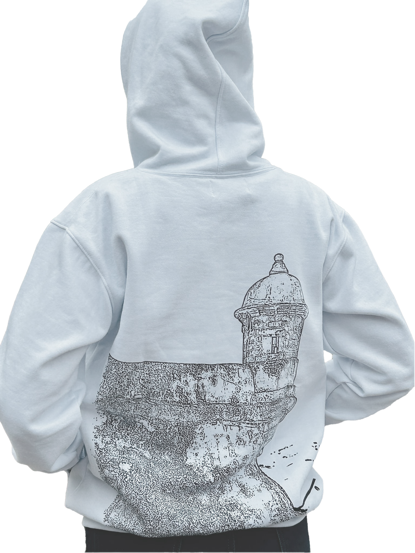 TAINOWEARS Boricua Hoodie – 100% Cotton, Castillo San Felipe Design, Puerto Rican Pride