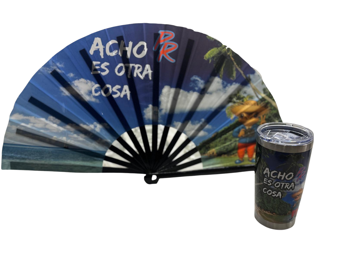 Boricua travel cup with ACHO PR ES OTRA COSA design