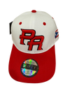 Puerto Rico PR Snapback Hat – Red/White Curved Brim Cap, 3D Embroidery,