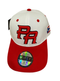 Puerto Rico PR Classic Hat – Red White Curved Brim Cap with 3D Embroidery