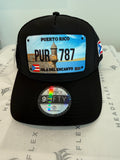 TainoWears Puerto Rico 787 License Plate Performance Snapback – Black