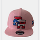 Puerto Rico PR Light Pink Flat Brim Snapback Hat – Flag Embroidered Cap