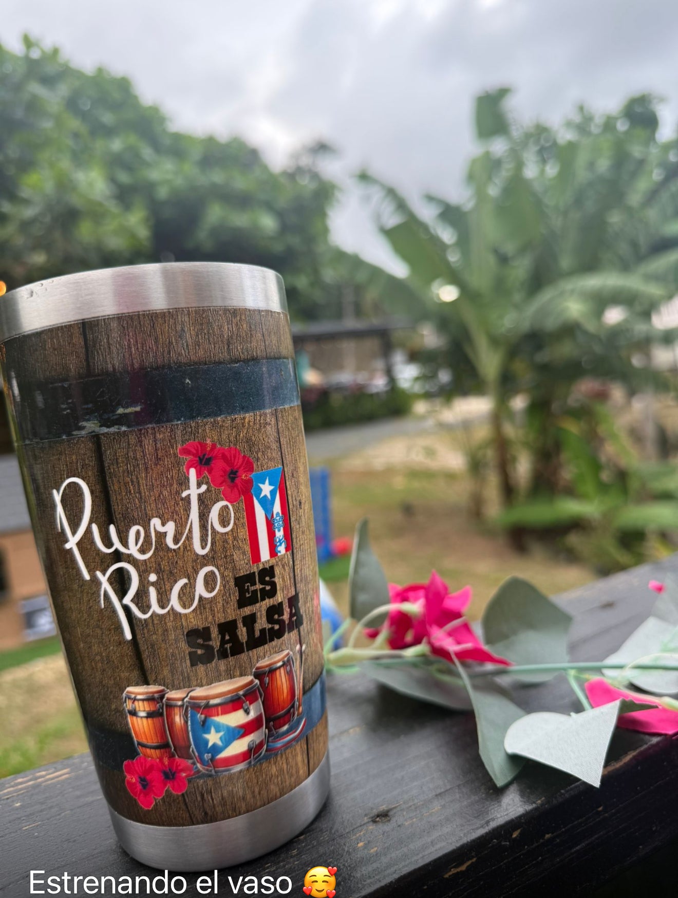 Puerto Rico Es Salsa 20oz Tumbler – Insulated Musical Heritage Travel Cup