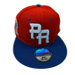 NuevaYol PR Snapback Hat – Flat Brim, Sapo Concho Side Patch  Red - Blue