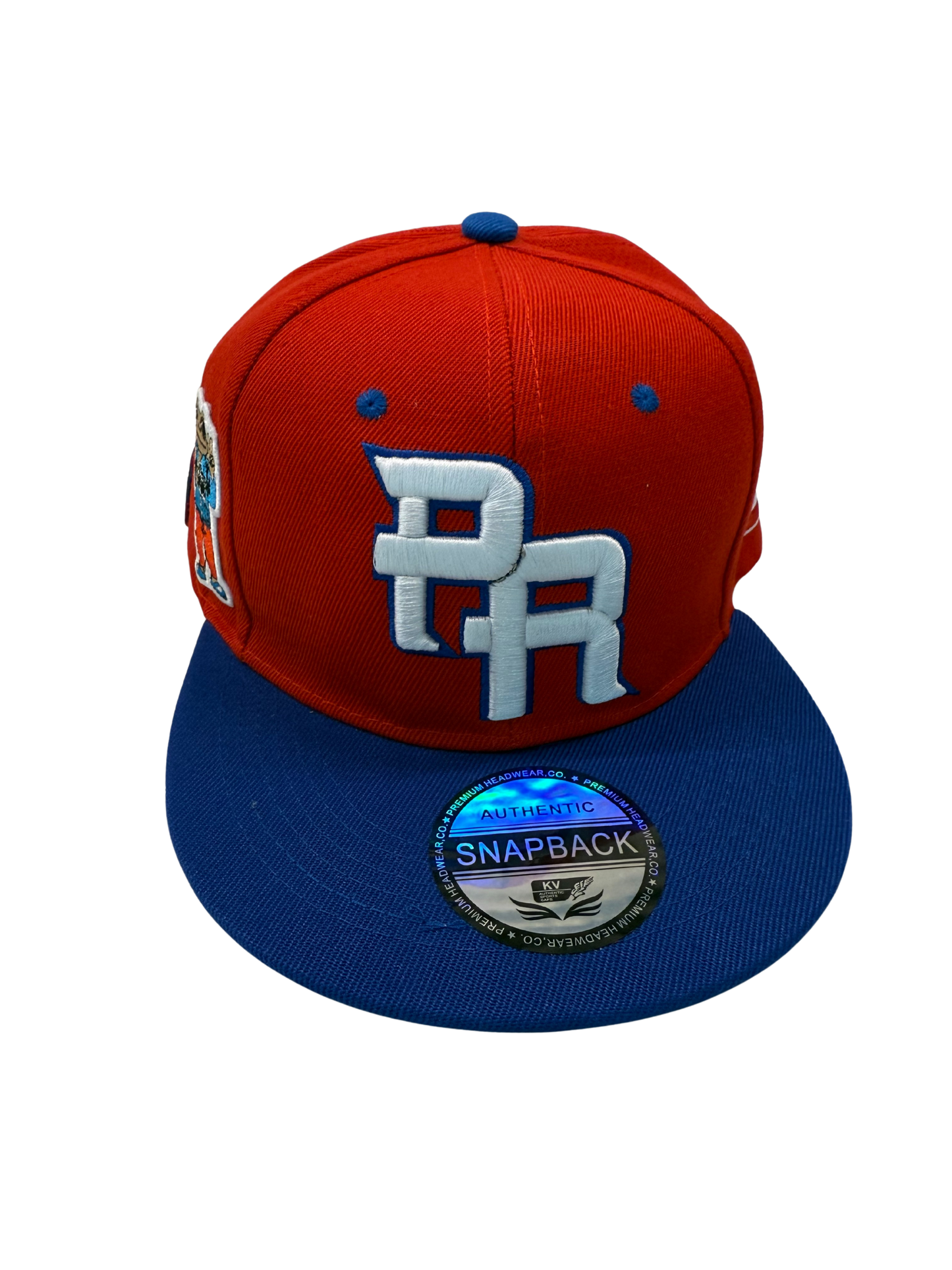 NuevaYol PR Snapback Hat – Flat Brim, Sapo Concho Side Patch  Red - Blue