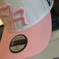 Puerto Rico PR Pink & White Snapback Cap – Embroidered Flat Brim Hat