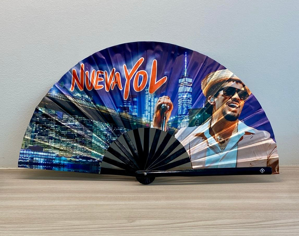 NuevaYol NYC Folding Fan – Music Inspired Bamboo Clack Fan