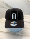 Puerto Rico Black Flag Water-Resistant Snapback Hat – Adjustable Perforated Cap