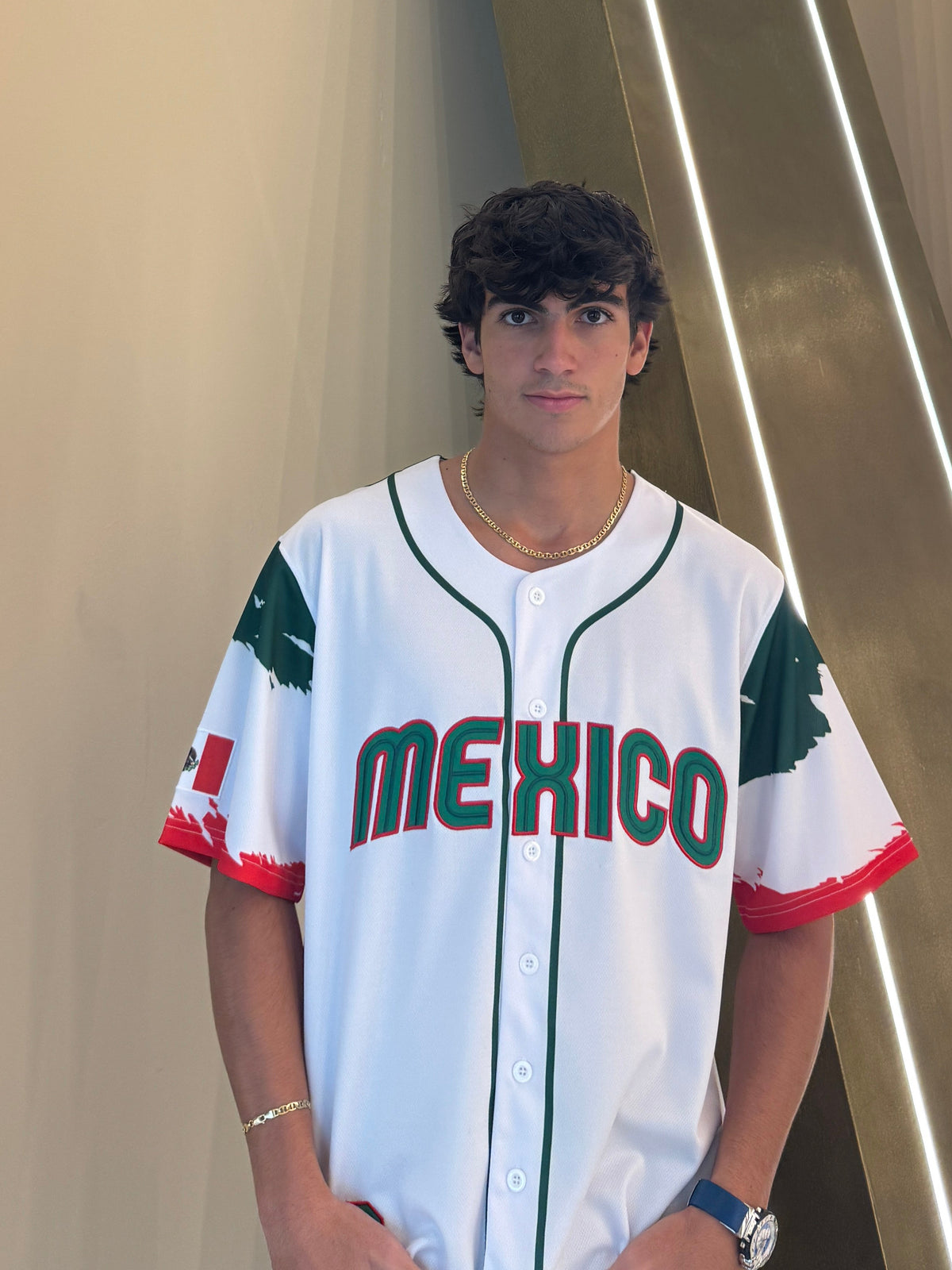 Mexico Embroidered Baseball Jersey –  Eagle Design, Unisex #52