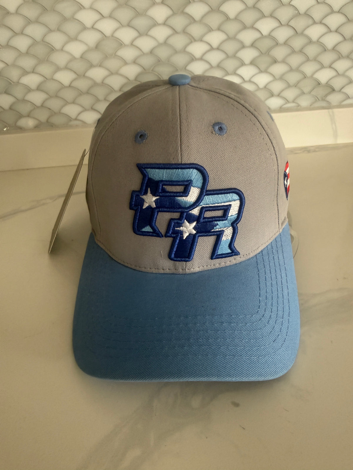 Cielo Boricua PR Snapback Cap – Grey & Sky Blue Edition