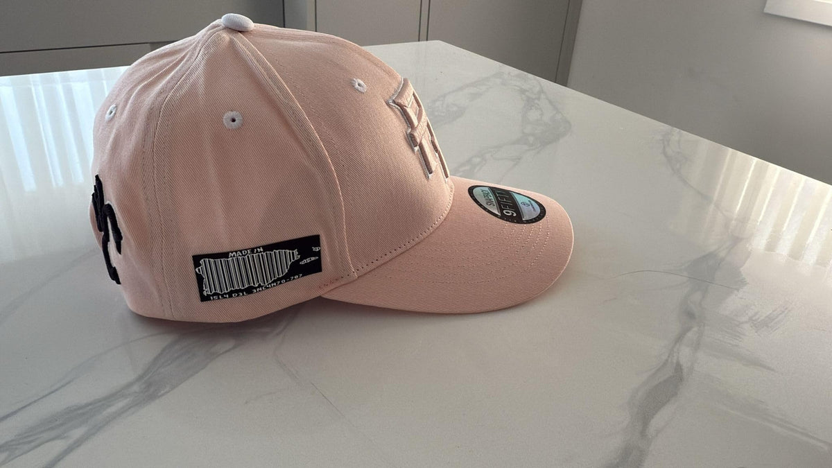 Puerto Rico Pink Morro PR Curved Brim Hat – Embroidered Flor Maga Collection