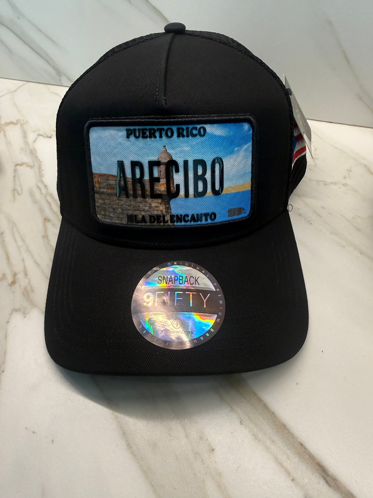 Puerto Rico Town Trucker Hat – TPU License Plate Patch Mesh Cap